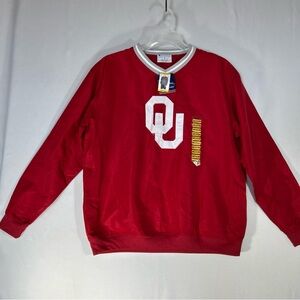 Oklahoma Sooner Red pullover with Logo Mens M